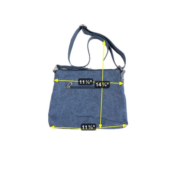Sakroots Blue Westwood Indigo Crossbody Lightweight Mult-Pocket Travel Purse - Picture 5 of 8